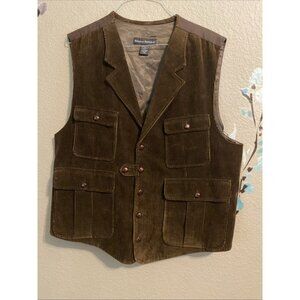Banana Republic 1980S Vintage Safari & Travel Corduroy Reporters Vest XL Utility